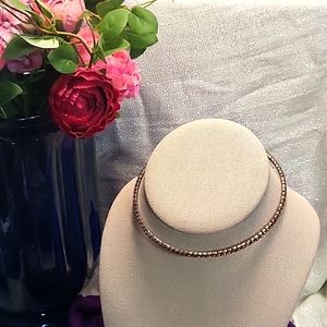 Gold Rhinestone Choker